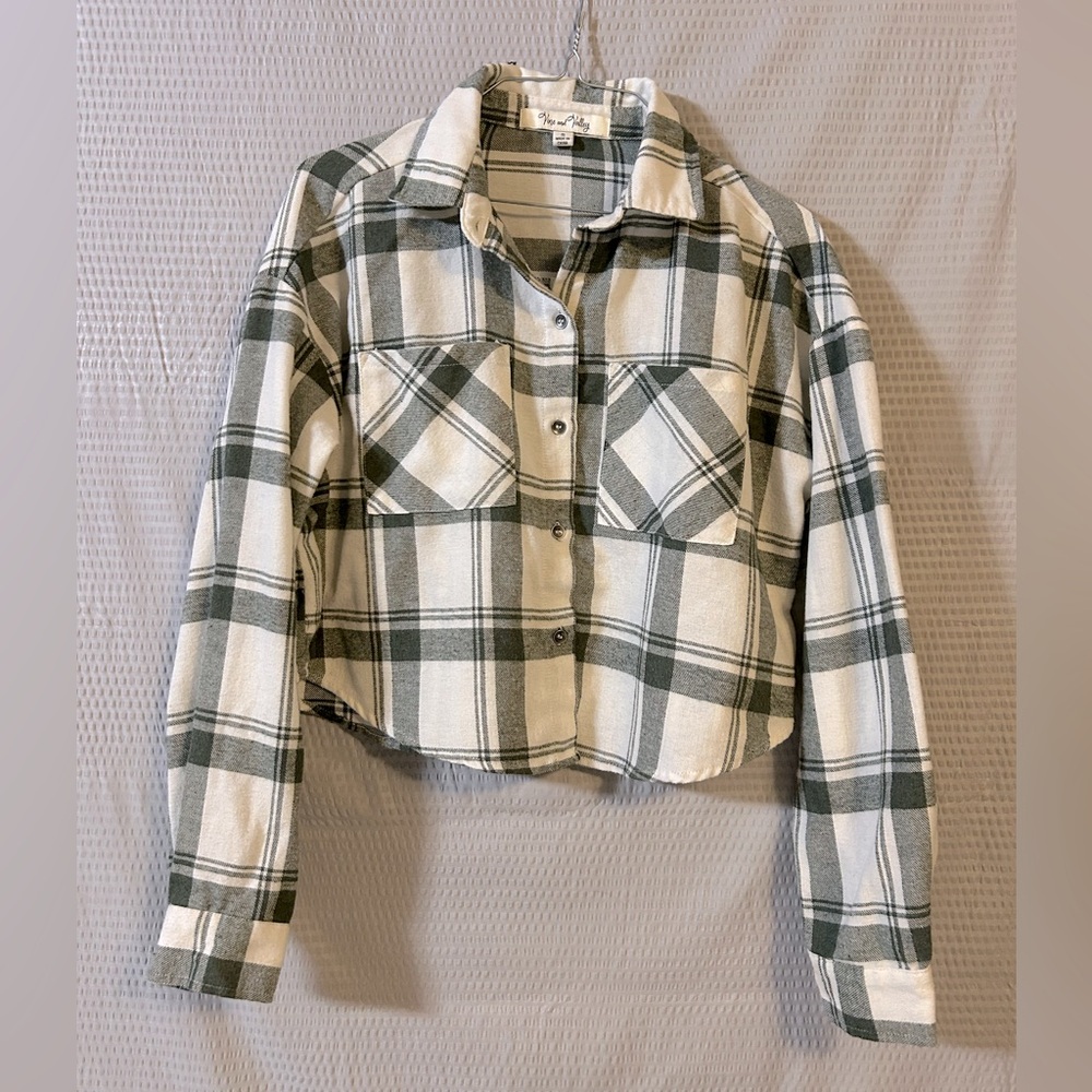 Vine and Valley Flannel style Crop Top